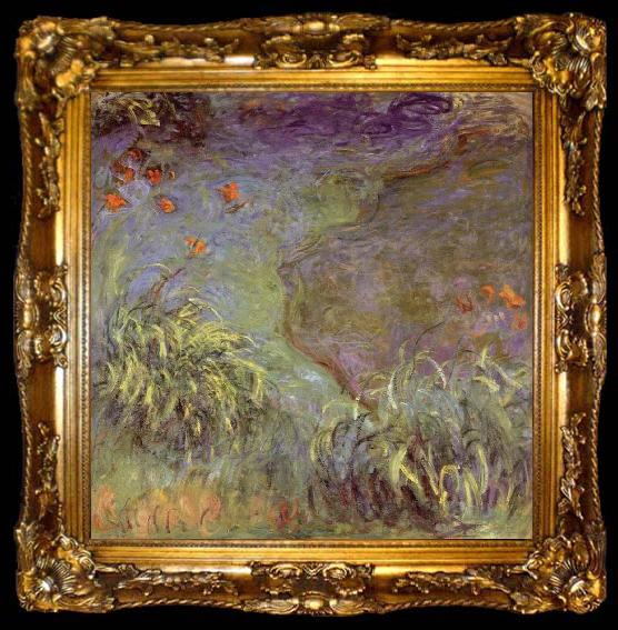 framed  Claude Monet Day Lilies on the Bank, ta009-2